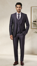 Midnight Plum Premium Five-piece Tuxedo