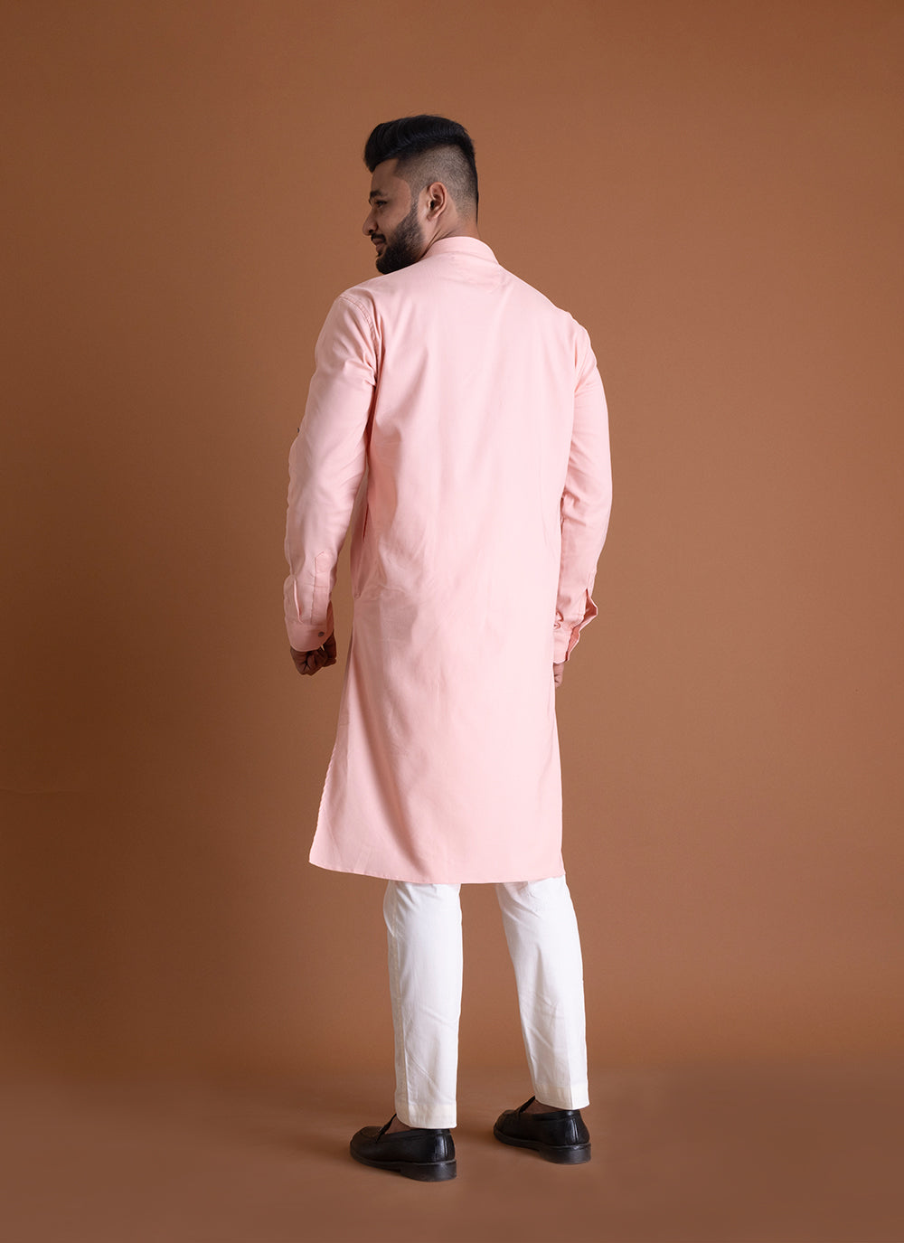 Solid Light Pink Kurta