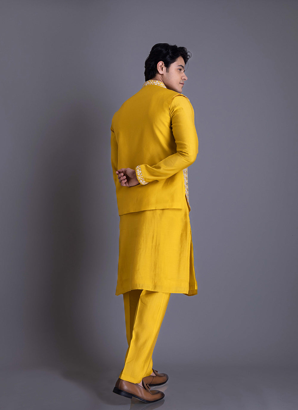 Mustard Yellow Monochrome Jacket Set