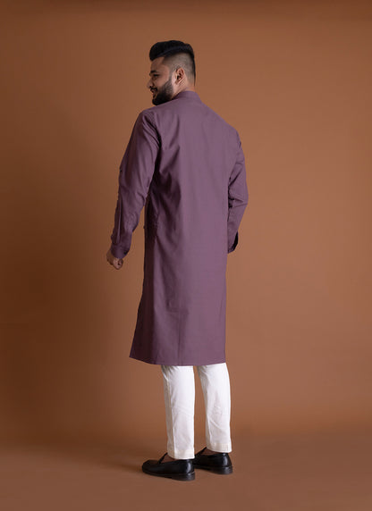 Solid Brown Kurta