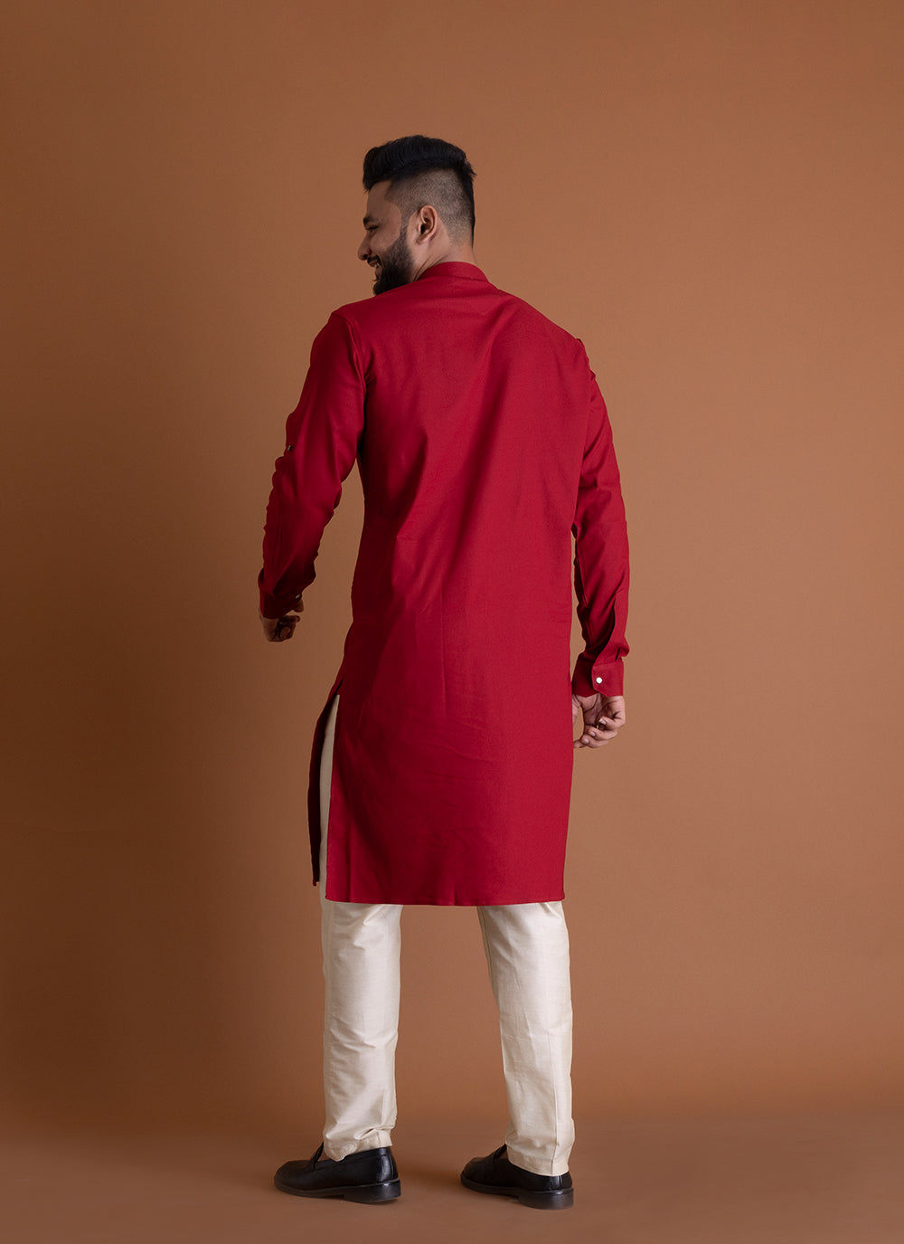 Solid Red Kurta