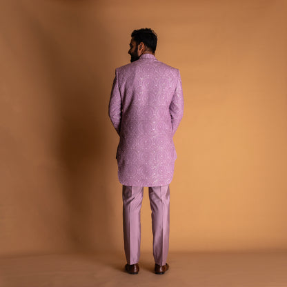 All Purple Indo-western Kurta set