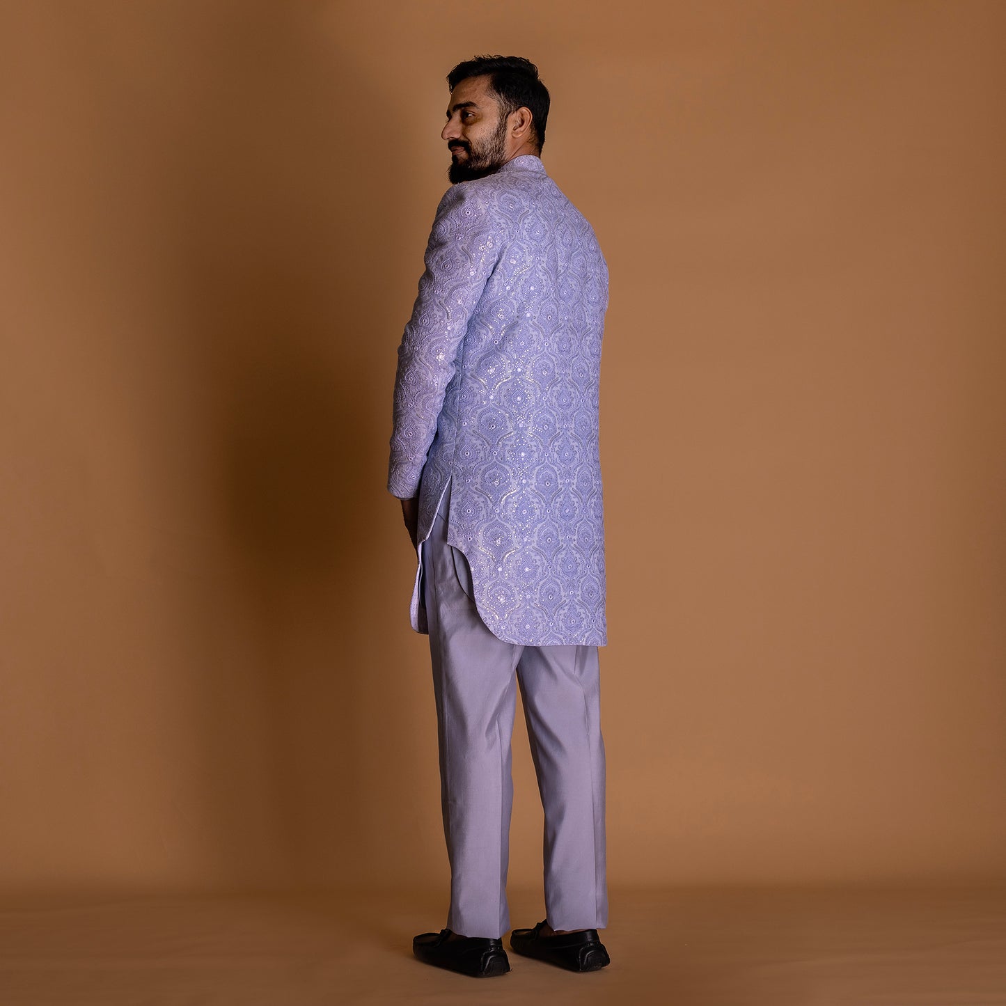 Blue Indo-western Kurta Set