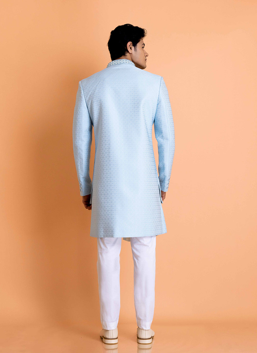 Ice-Blue Indowestern Set