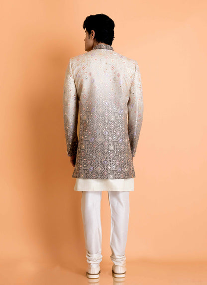 Three-Piece Achkan-style Indo-western