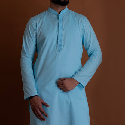 Basic Sky Blue Kurta