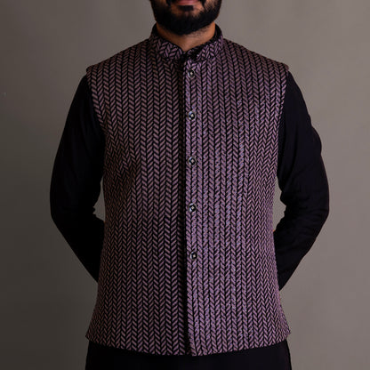 Black Kurta Jacket Combo