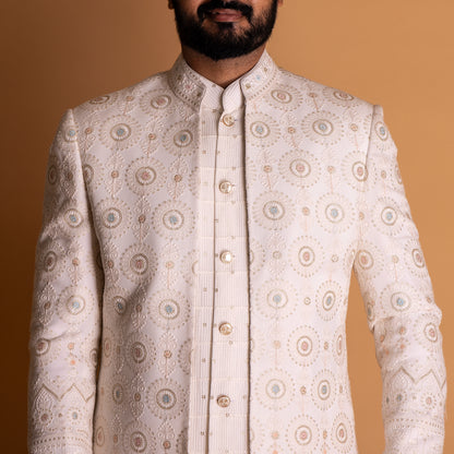 All Peach Indo-western Kurta set