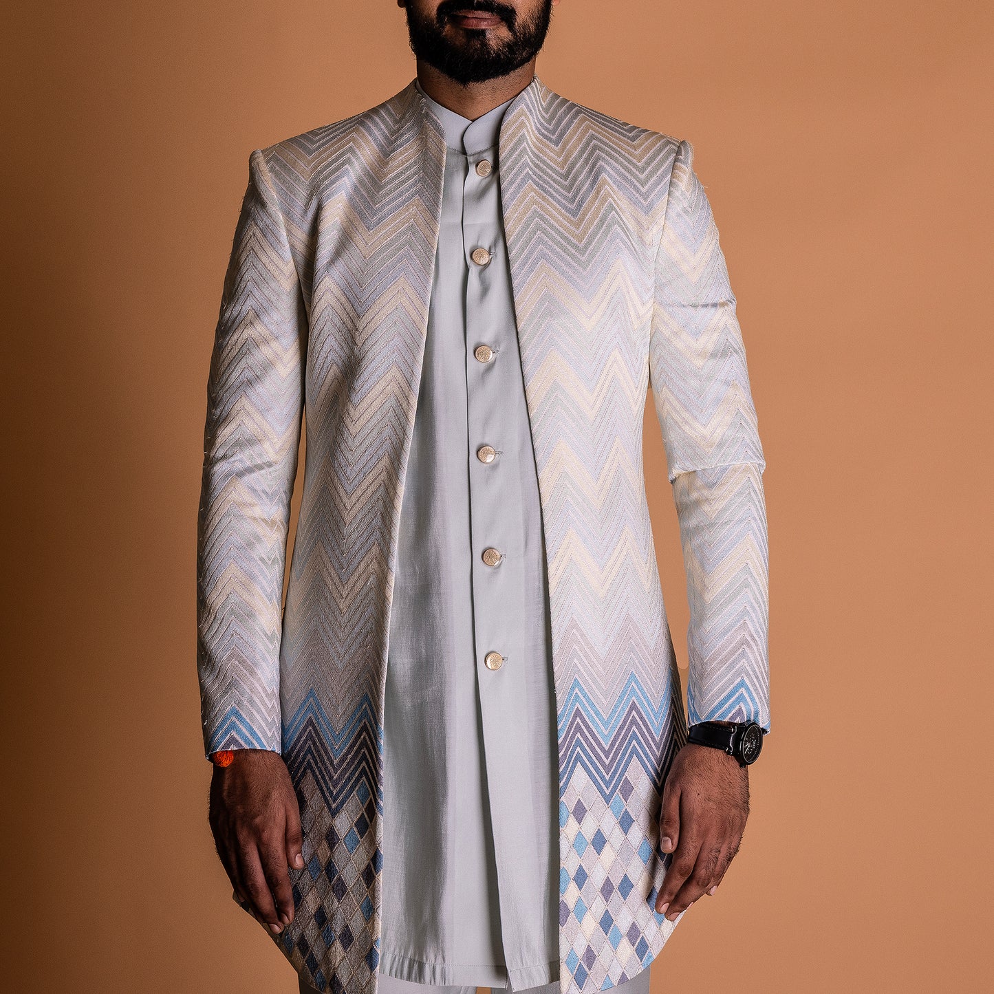 White Indo-western Kurta Set