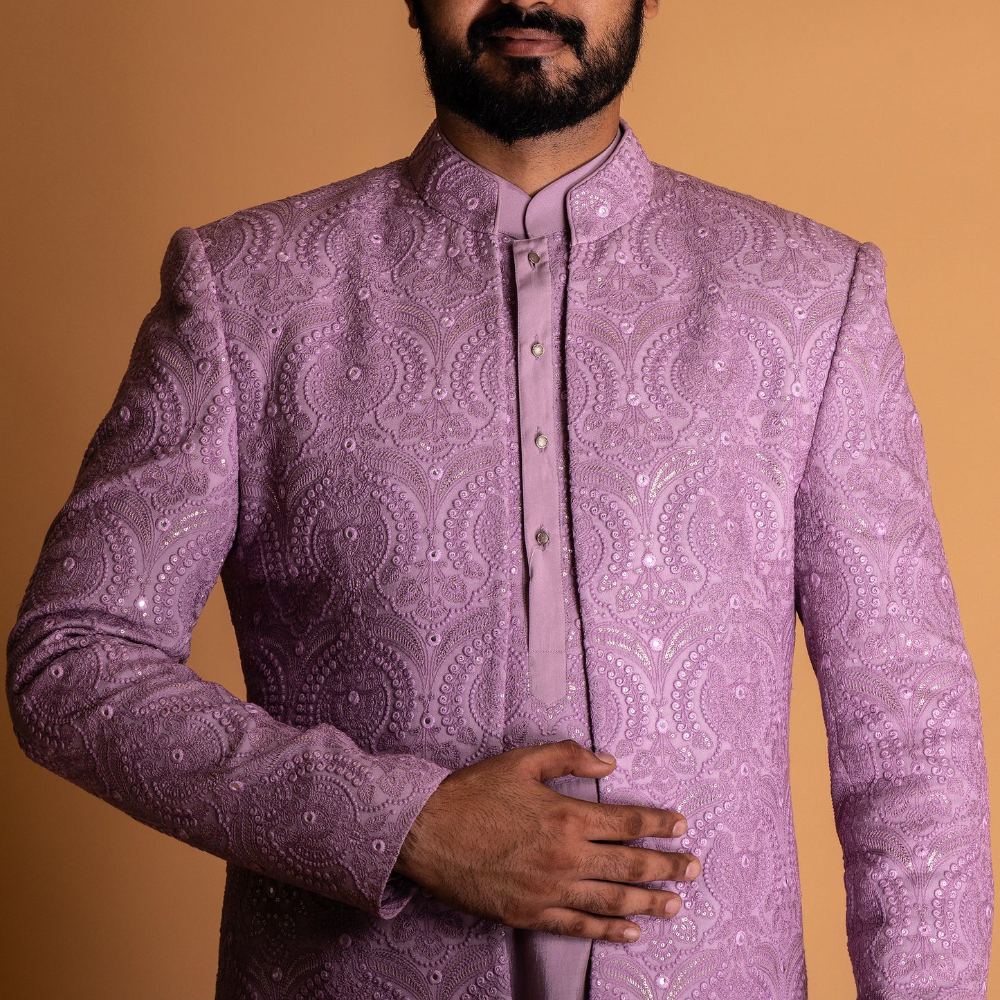 All Purple Indo-western Kurta set