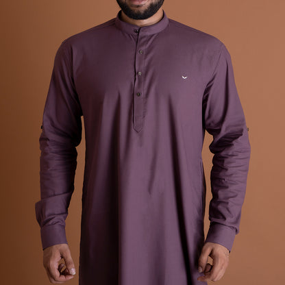 Solid Brown Kurta