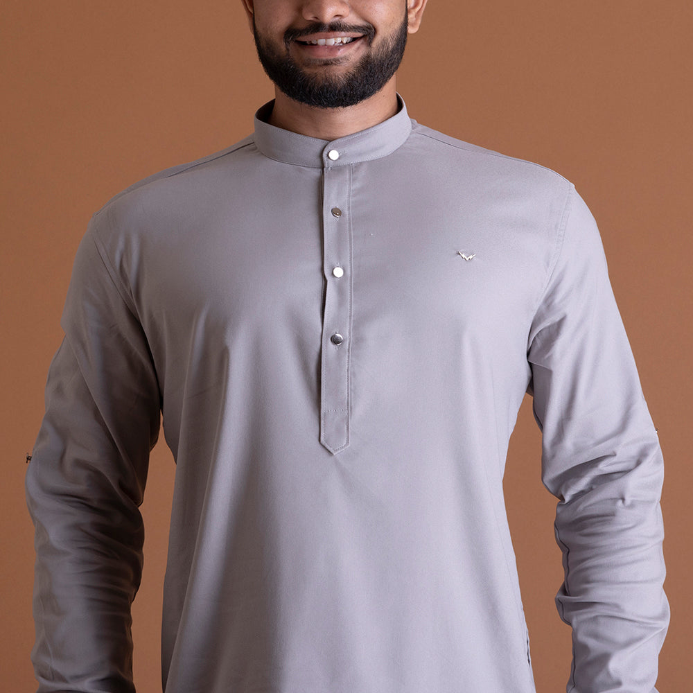 Contemporary Grey Kurta