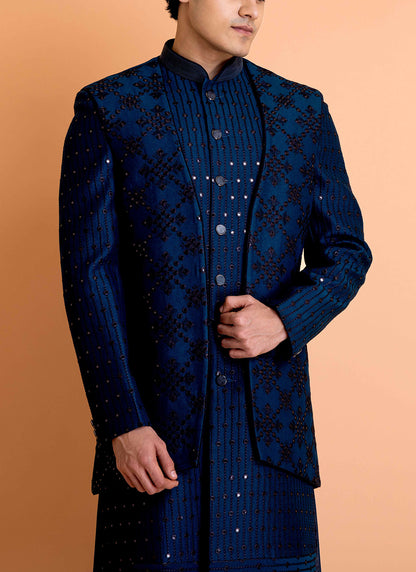 Dark Blue Indowestern