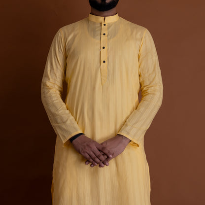 Basic Light Yellow Kurta