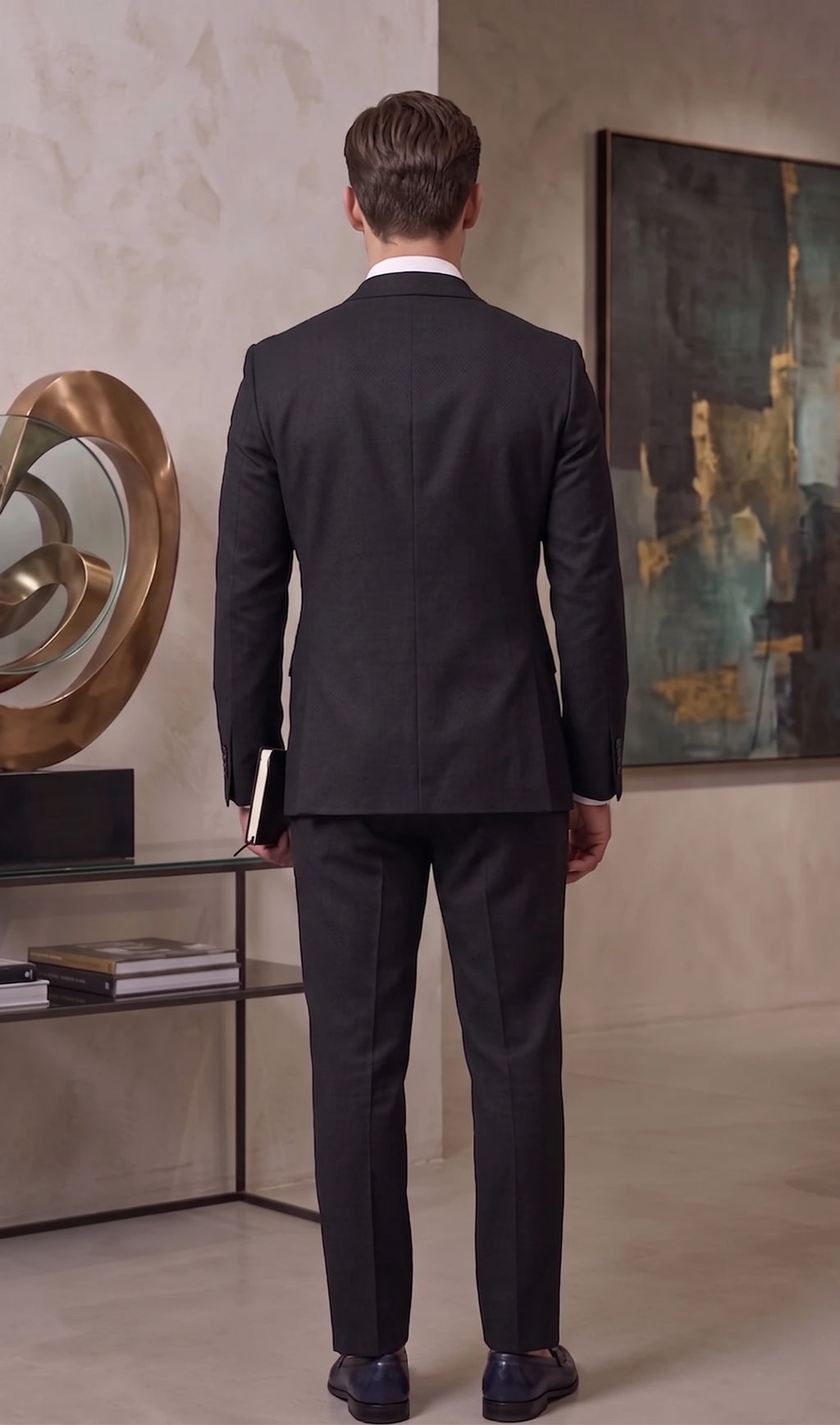 Midnight Black Precision-Fit Two-Piece Formal Suit