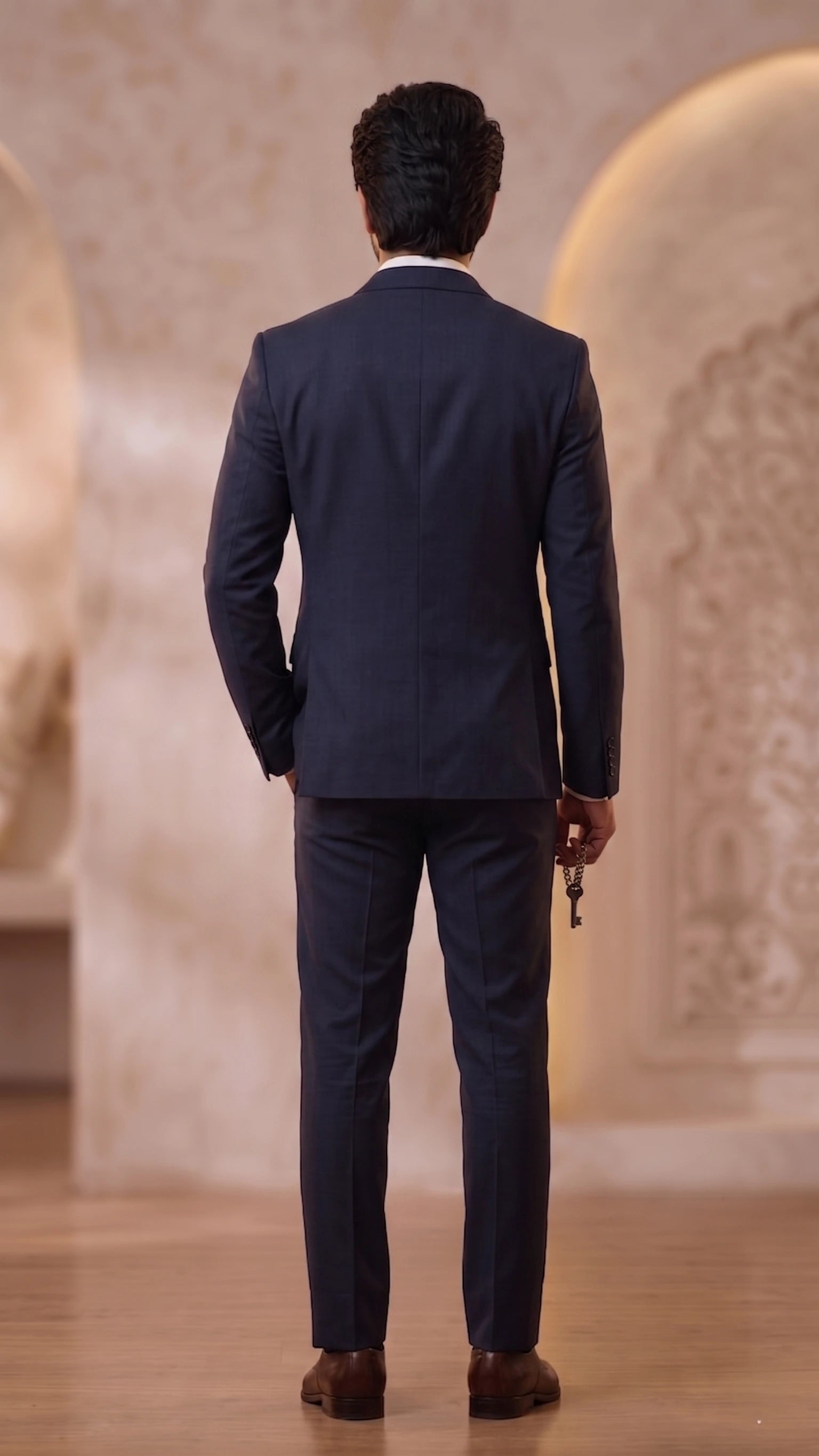 Midnight Navy Slim-Fit Two-Piece Formal Suit