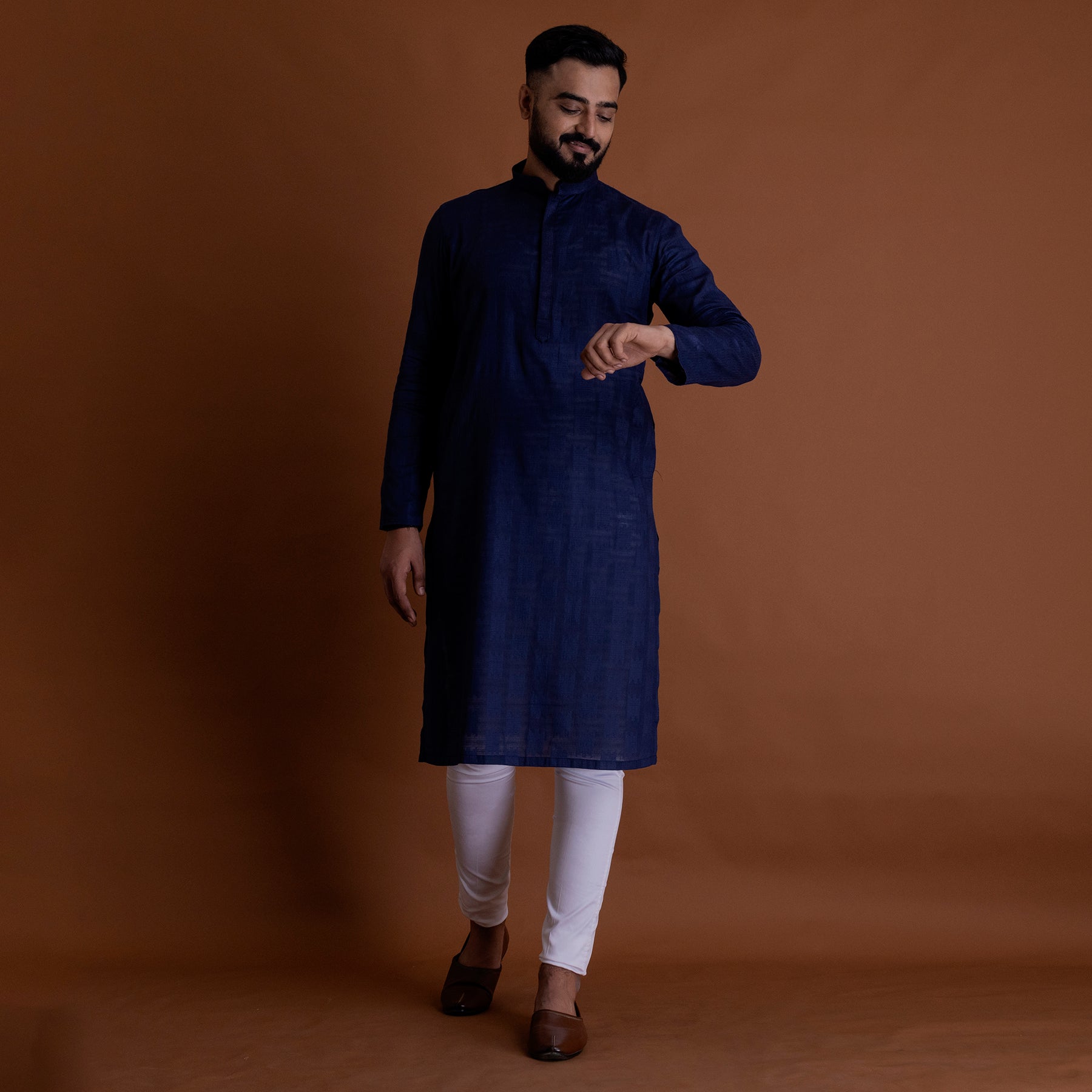 Basic Dark Blue Kurta – Dresswala NX