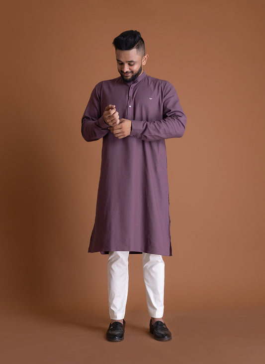 Solid Brown Kurta