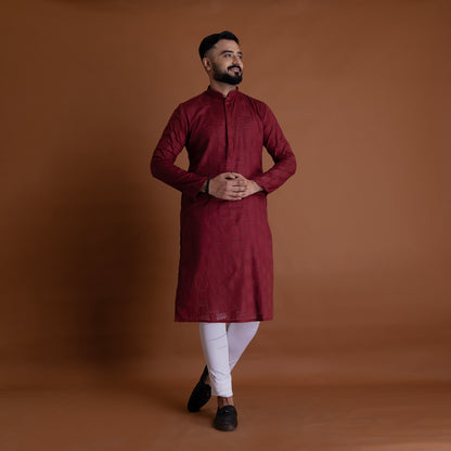 Basic Maroon Kurta