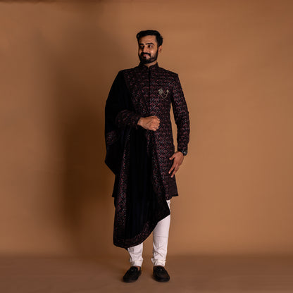 Red Indo-western Kurta Set