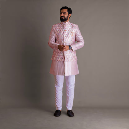 Men's Pink Jacket Set