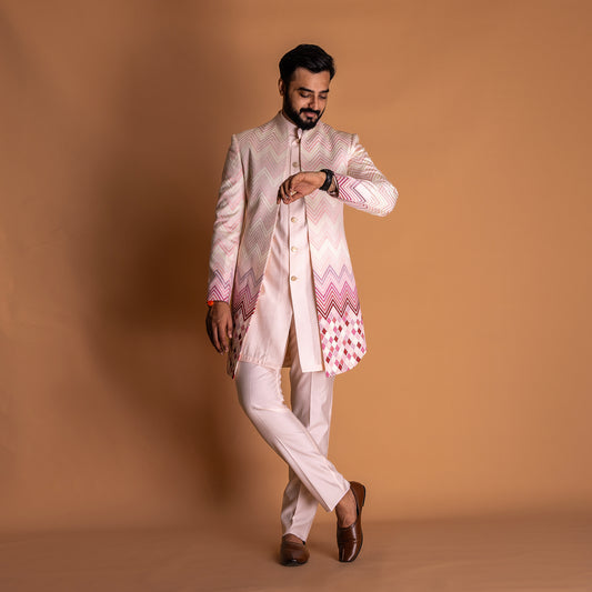 Modern Pink Indo-western Kurta set