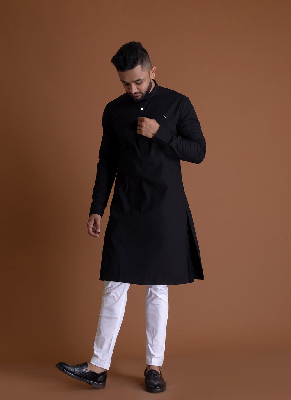 Solid Black Kurta