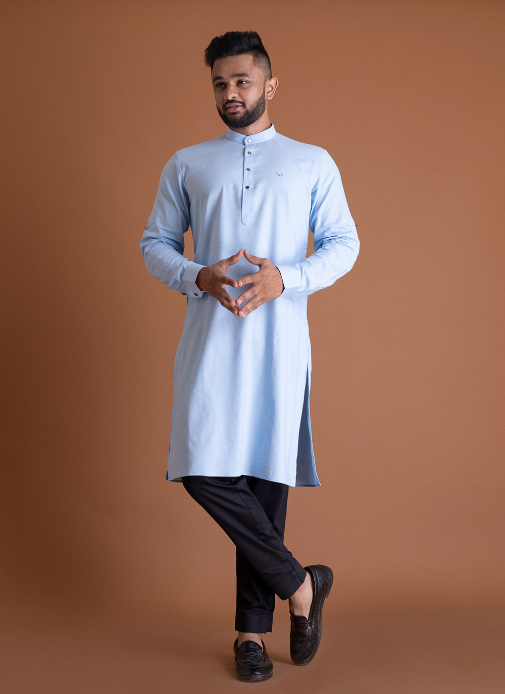 Solid Light Blue Kurta