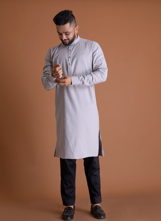 Contemporary Grey Kurta