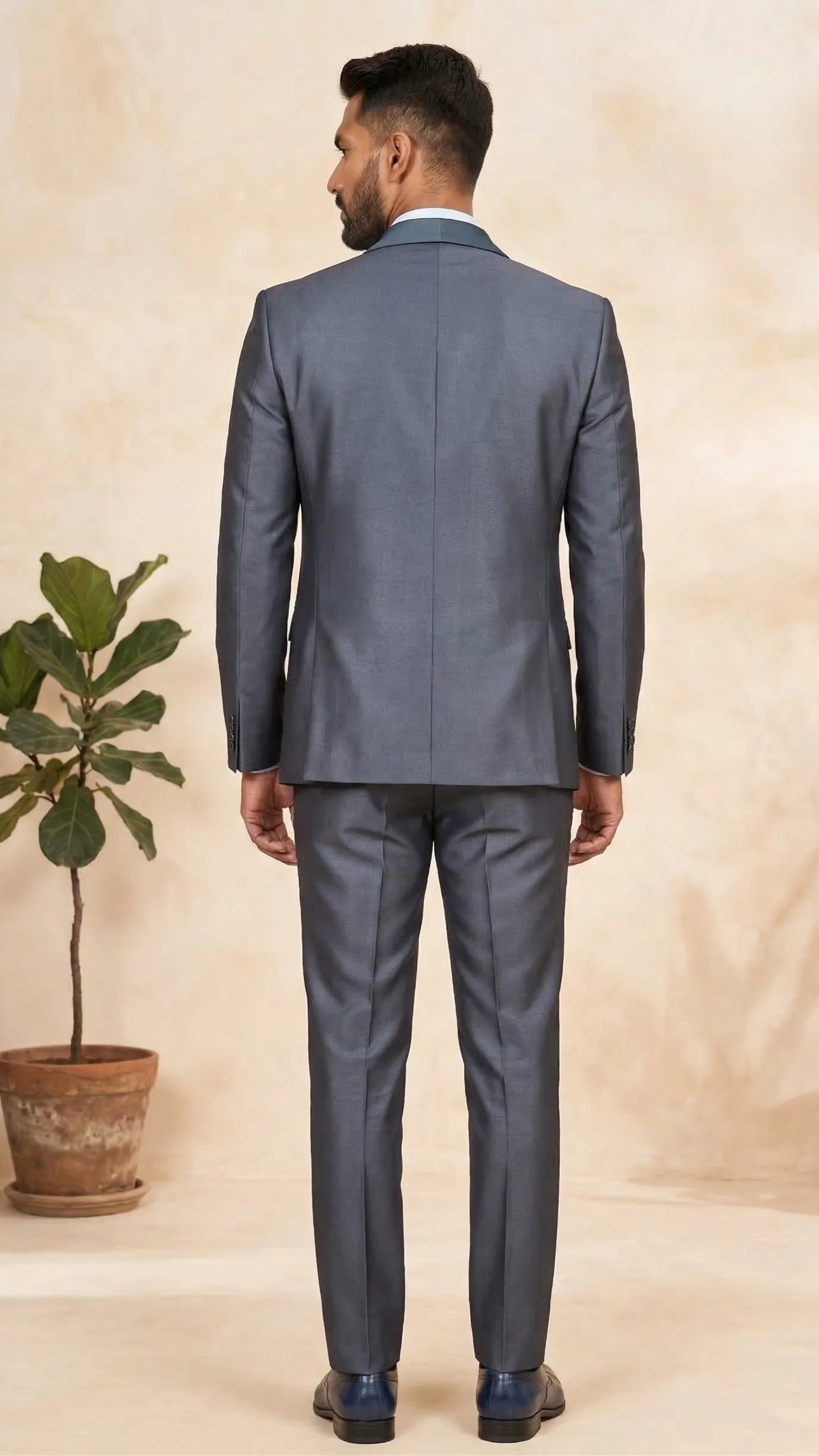 Five Piece Tuxedo (Steel Grey) by DressWalaNX