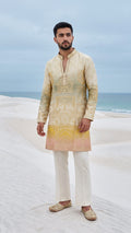 The Ivory Oasis Jacquard Kurta Set