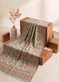 Sage Mint Paisley Kalka Pashmina Stole