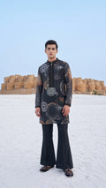 The Obsidian Orbit Kurta Set with Flared Trousers