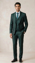 Five Piece Tuxedo (Forest Green) by DressWalaNX