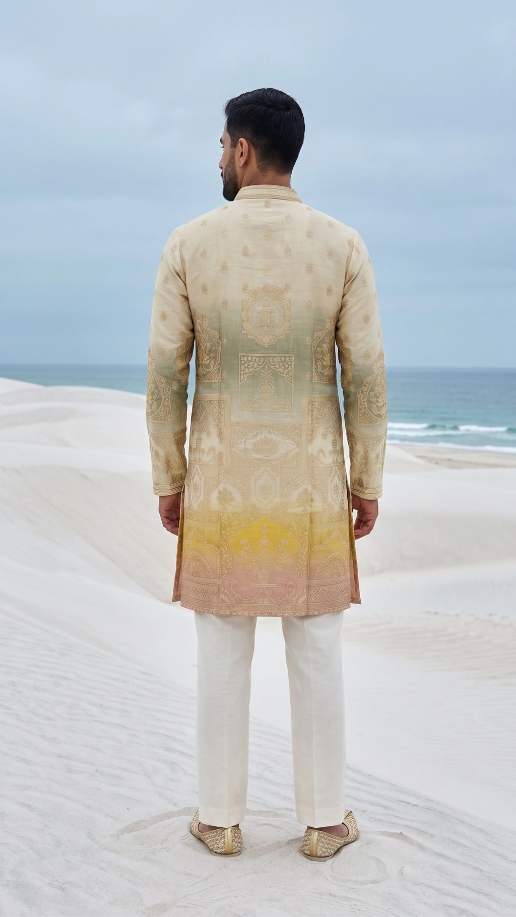The Ivory Oasis Jacquard Kurta Set
