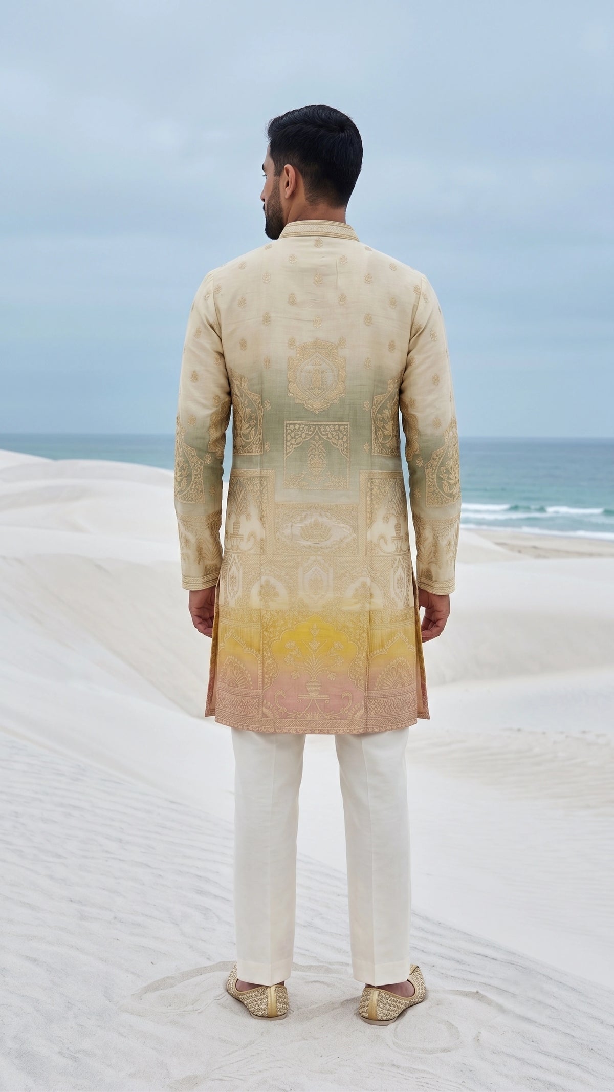 The Ivory Oasis Jacquard Kurta Set