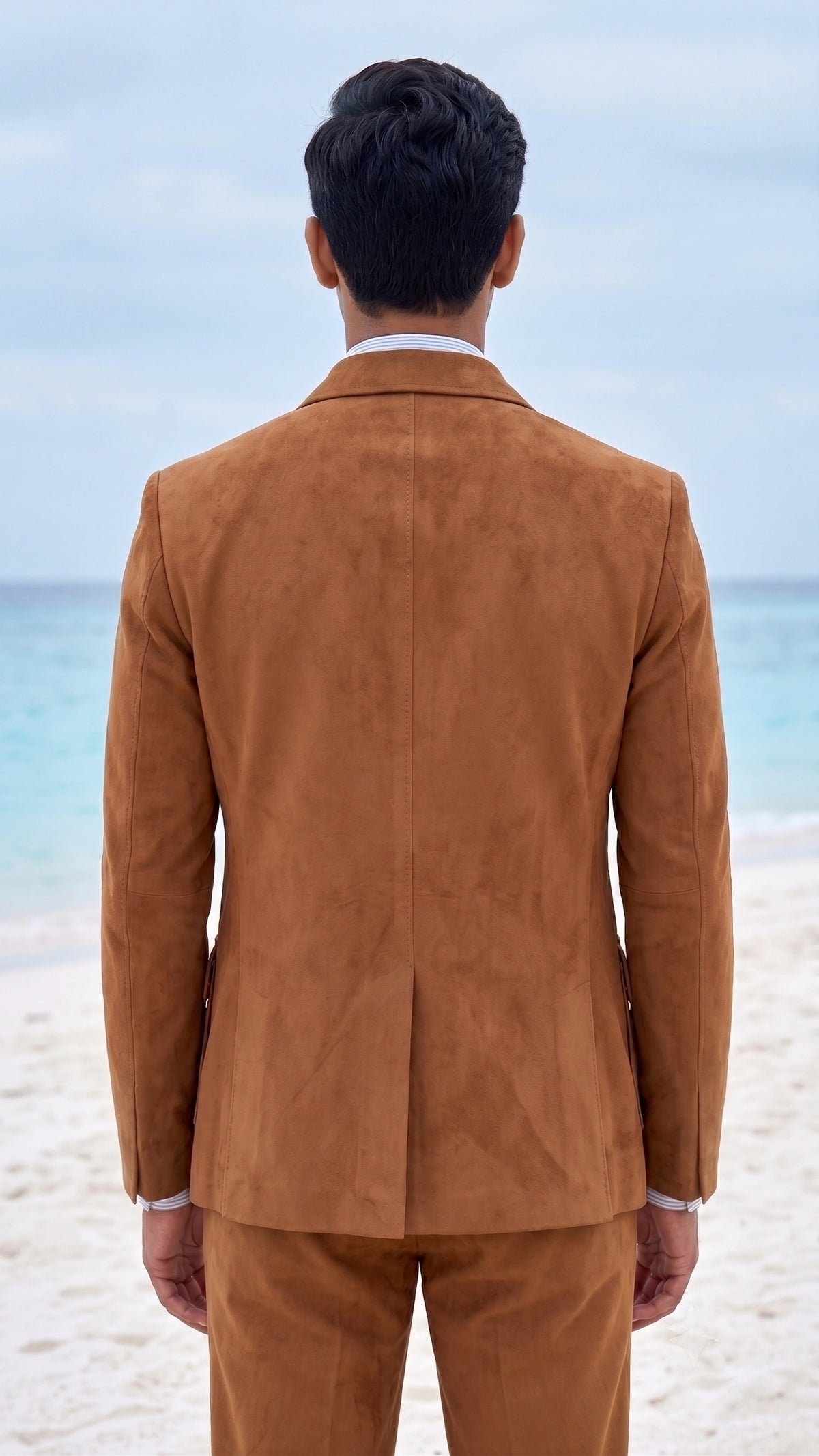 The Cognac Suede Safari Blazer