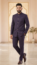 Premium Midnight Navy Bandhgala Jodhpuri Suit