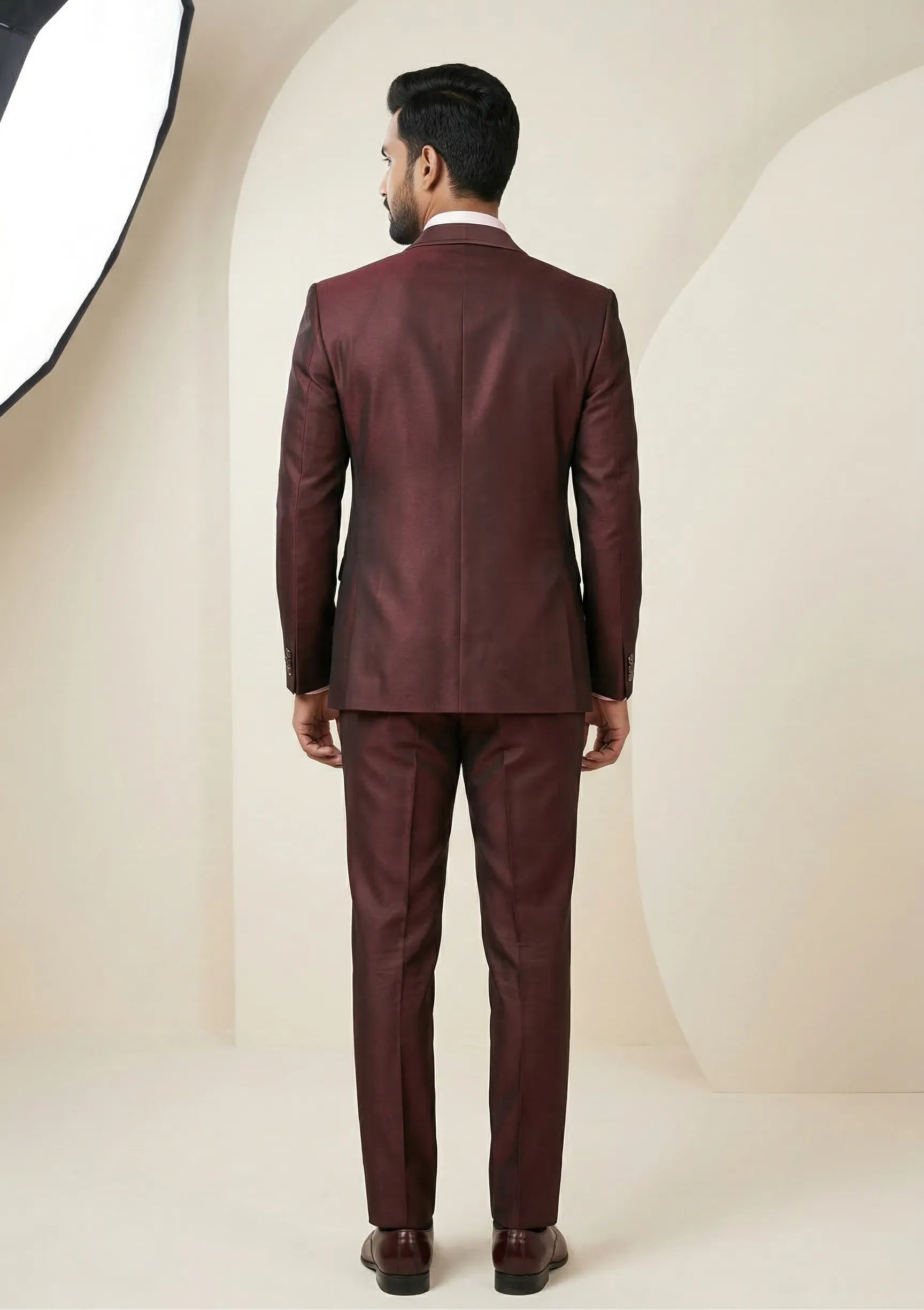 Five Piece Tuxedo (Oxblood Maroon) by DressWalaNX