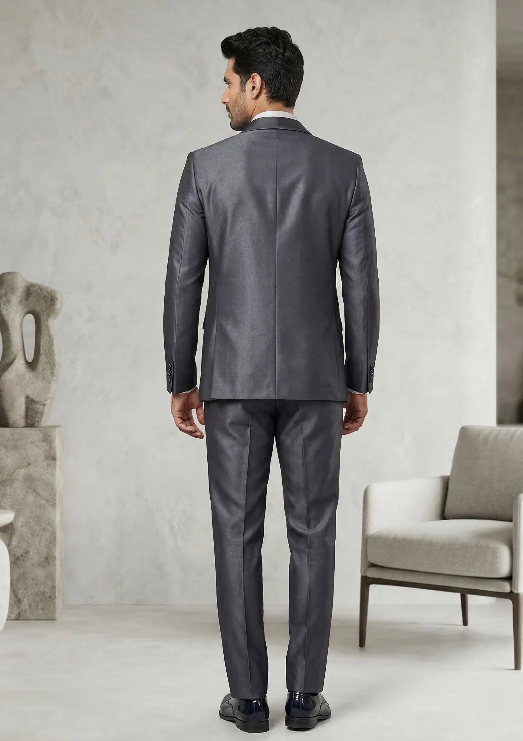 Five Piece Tuxedo (Gunmetal Grey) by DressWalaNX