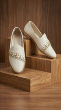 Ivory Crest Mojdi for Men | Elegant Festive Mojdi by Dresswala NX