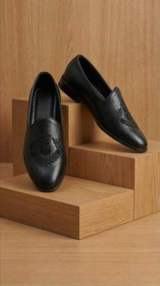 Kaalraj Noir Mojdi for Men | Black Ethnic Footwear – Dresswala NX