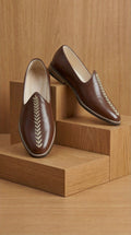 Arjun Fern Brown Mojdi for Men | Minimal Royal Ethnic Footwear – Dresswala NX