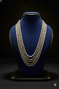 Pearl & Gold Crystal Layered Mala Necklace (Royal Look) | Dresswala NX