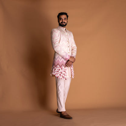 Modern Pink Indo-western Kurta set