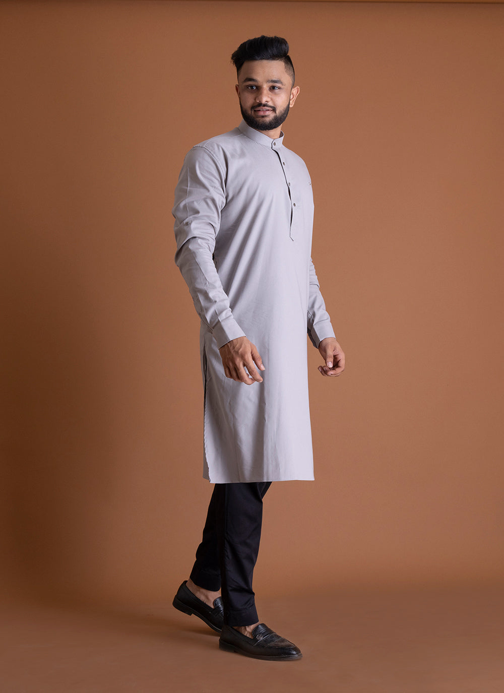 Contemporary Grey Kurta