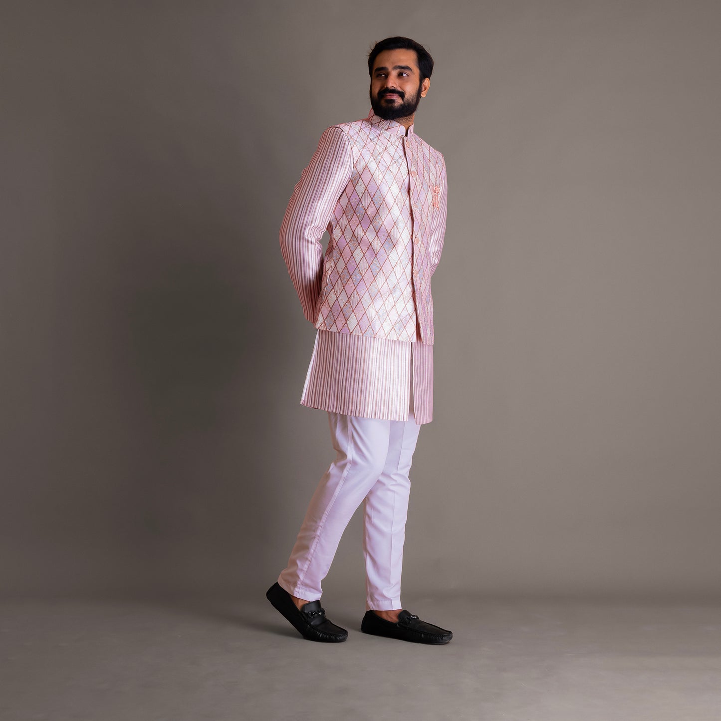 Men's Pink Jacket Set