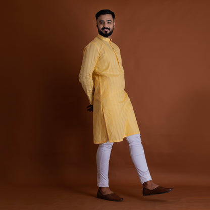 Basic Light Yellow Kurta