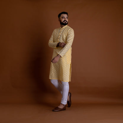 Designer Yellow Kurta