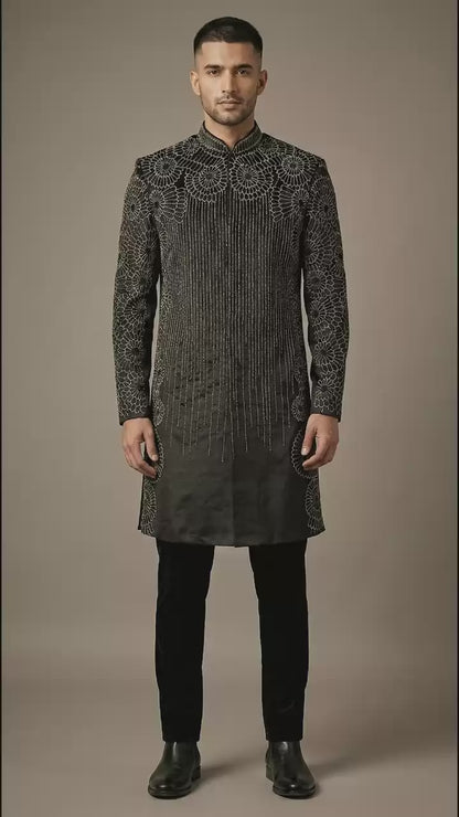 Black Majesty Indo-Western Set